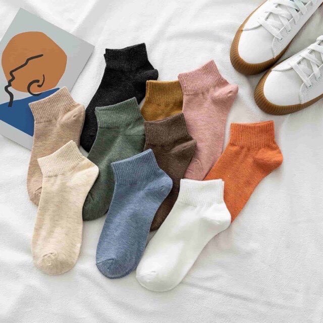 Combo 10 đôi tất vớ  MUỐI TIÊU chất liệu Cotton cổ thấp mềm mịn chống hôi