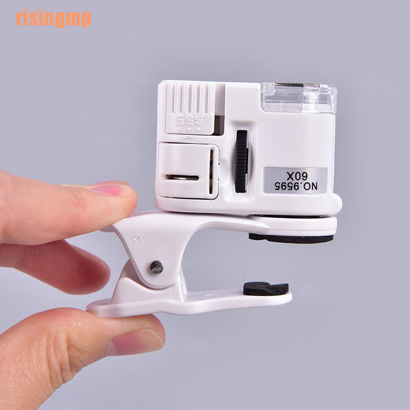 Kính hiển vi mini phóng to đến 60 lần có đèn LED UV tiện lợi