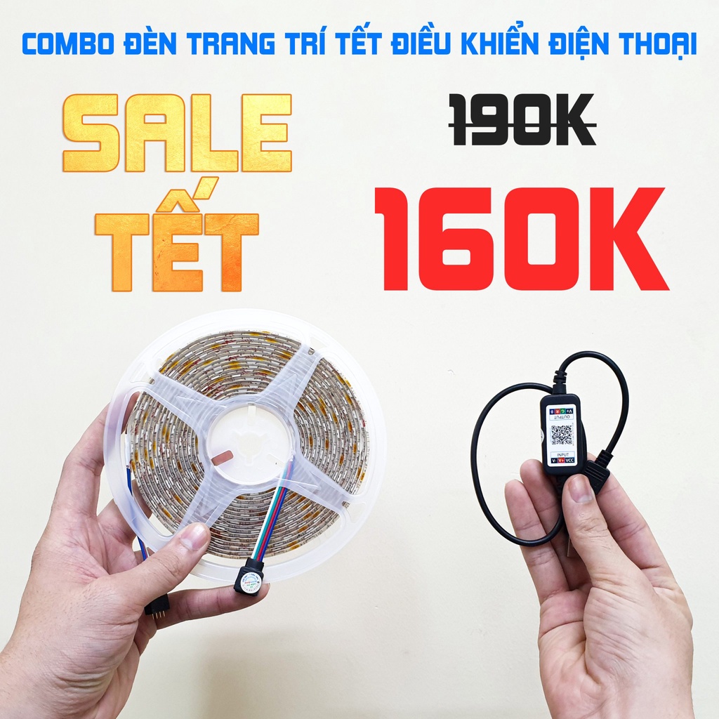 Combo Đèn Trang Trí Tết Điều Khiển Qua Điện Thoại