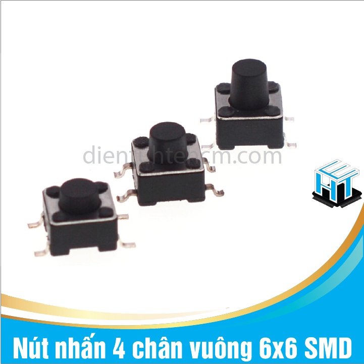 COMBO 20 Nút nhấn 4 chân vuông 6x6 chân dán SMD