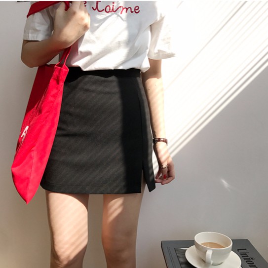 Chân váy ngắn xẻ (CV11)-Hàng có sẵn