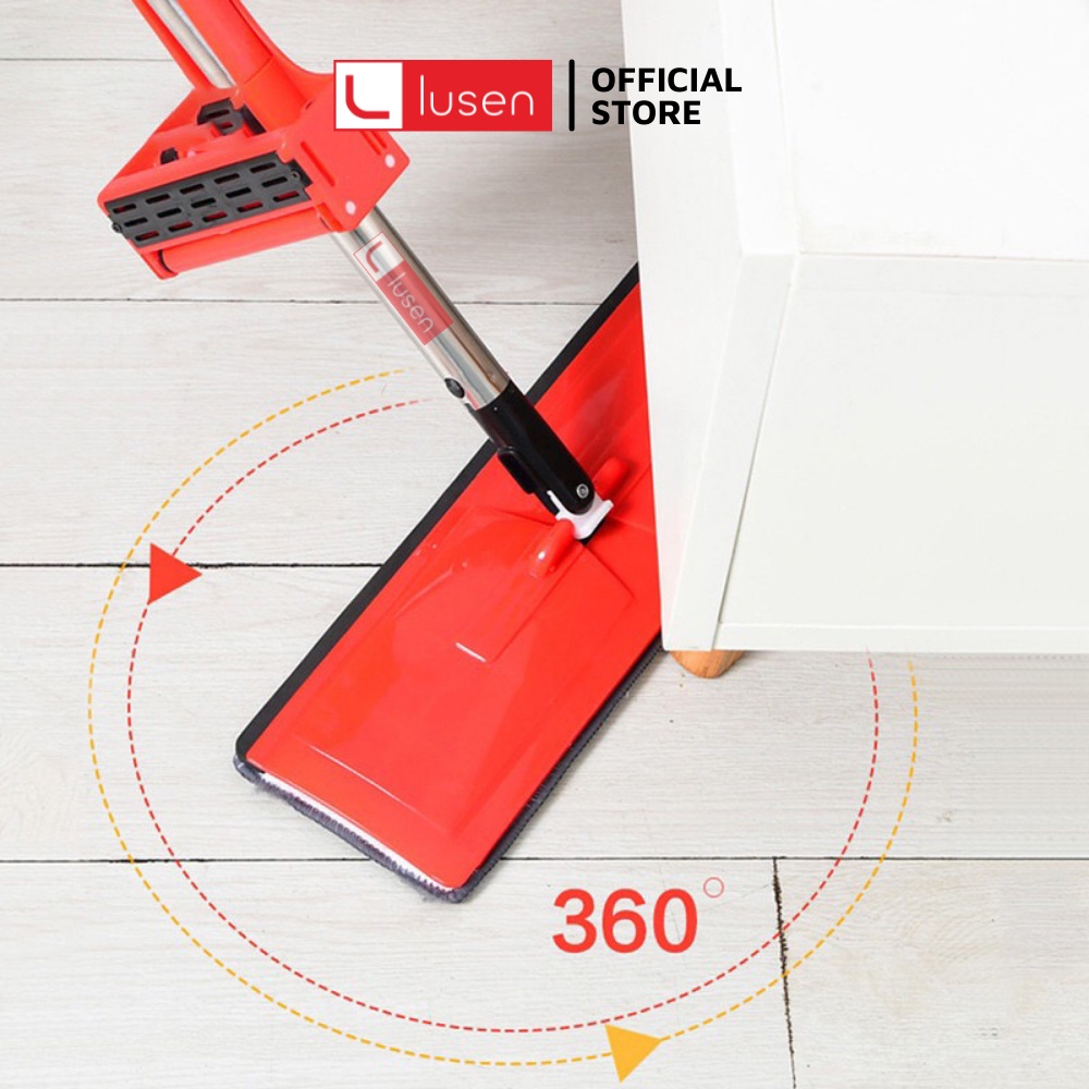 Cây lau nhà tự vắt thông minh xoay 360 độ, chổi lau sạch khô nhanh. Lusen K2