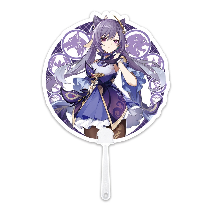 Quạt Cầm Tay Anime Genshin Impact Thủ Công Thời Trang Diluc Hutao Eula Keqing Xiao Zhongli Thích Hợp Làm Quà Tặng Mùa Hè