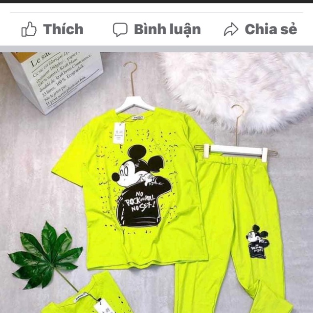 Đồ bộ mickey shopee live 3230k