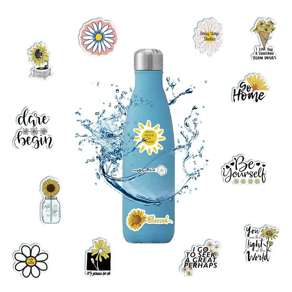 Nhãn Dán Trang Trí Hình Hoa Cúc Cho Điện Thoại / Va Li / Album / Guitar