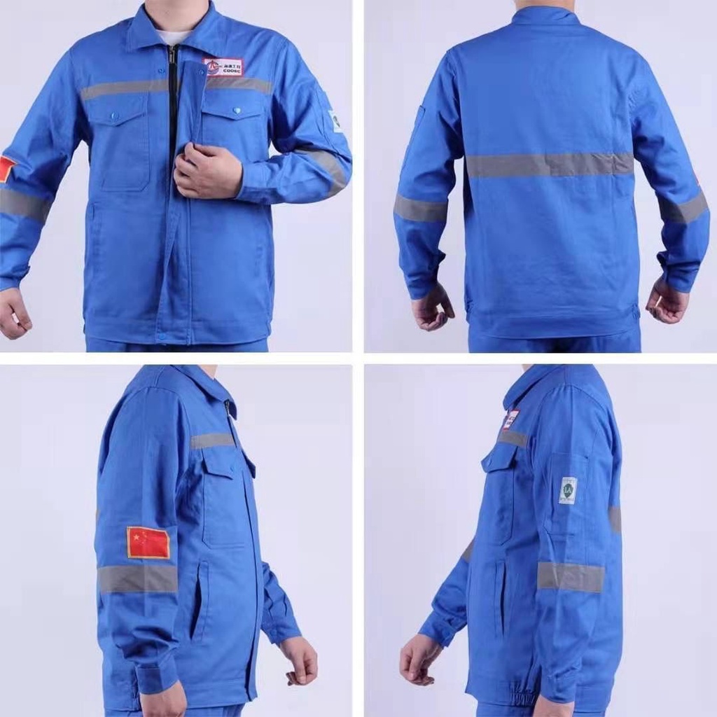 Bộ Đồ Bảo Hộ Lao Động Vải Cotton Chống Bỏng Chống Mài Mòn Cho Nam