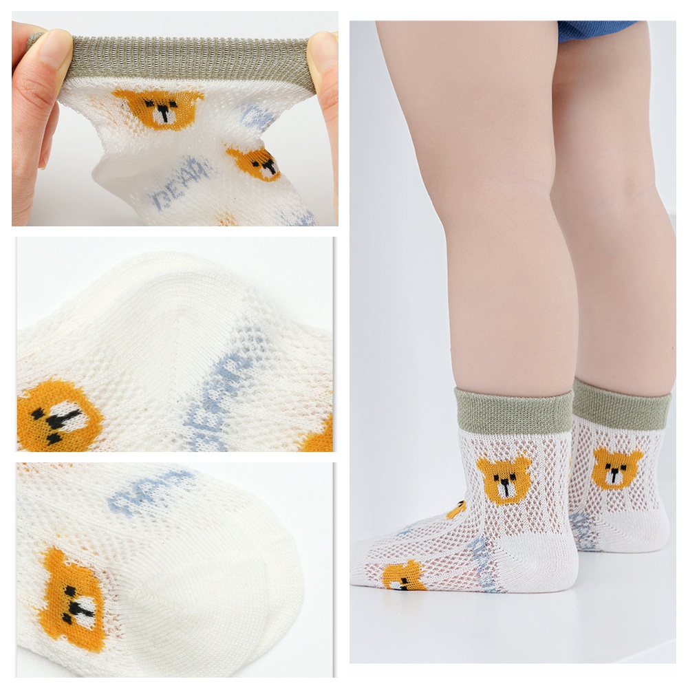 Set 5 Đôi Tất Cotton Hoạt Hình Đáng Yêu Dành Cho Bé 1-12 Tuổi