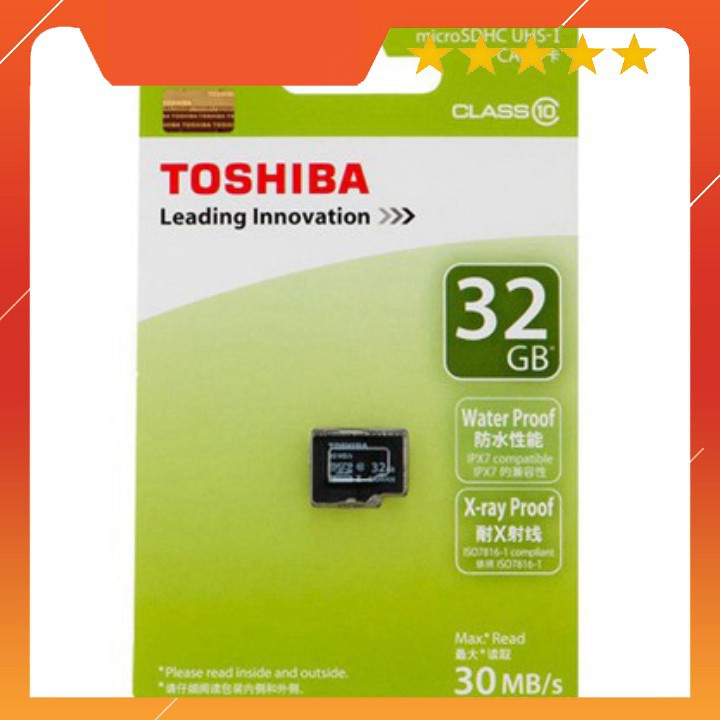 XẢ KHO - BÁN VỐN XẢ KHO -  Thẻ Nhớ Micro SD Toshiba 32GB Class 10 - Xanh BTC01 KJGHFUROT9578