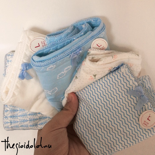 [Có video sản phẩm] Set 5 quần lót nữ vải cotton hoạ tiết hoa B005 | BigBuy360 - bigbuy360.vn