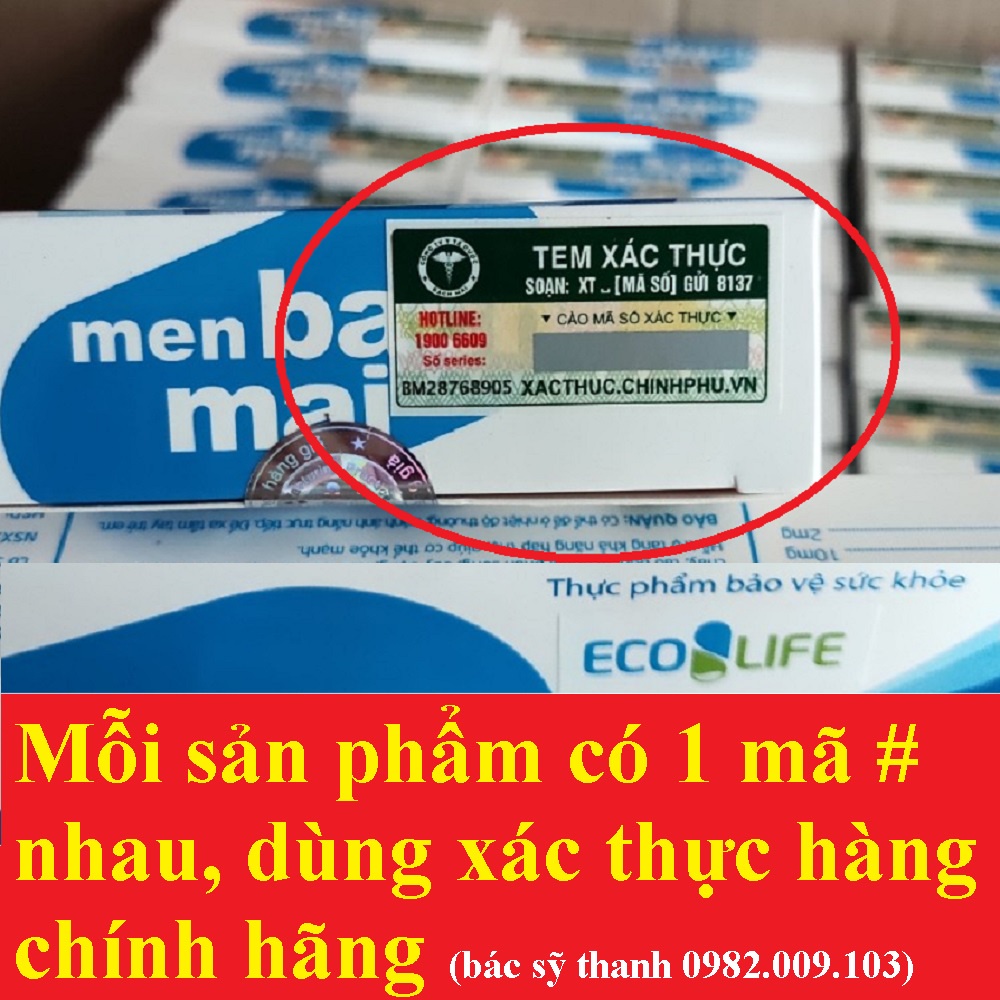 Men sống bạch mai gold,dùng cho cả trẻ em và người lớn,giúp Hết biếng ăn,táo bón, tiêu chảy [Men vi sinh tiêu hóa tốt]