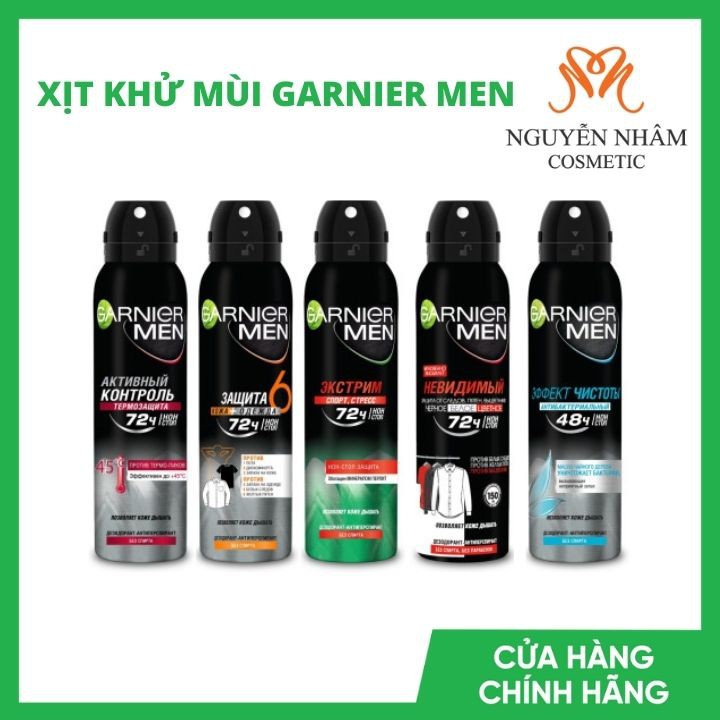 Xịt Khử Mùi Cơ Thể, Vùng Nách Garnier Men