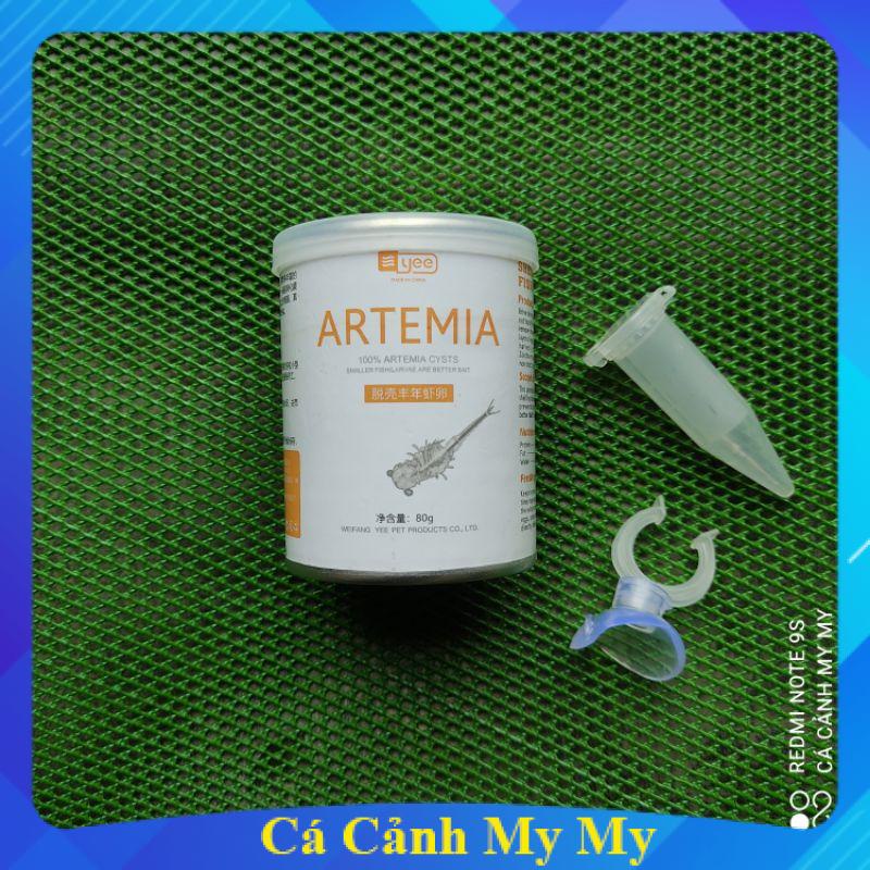 Artemia ấp nở sấy khô lon 150ml (80g) có tặng kèm ống cho cá ăn