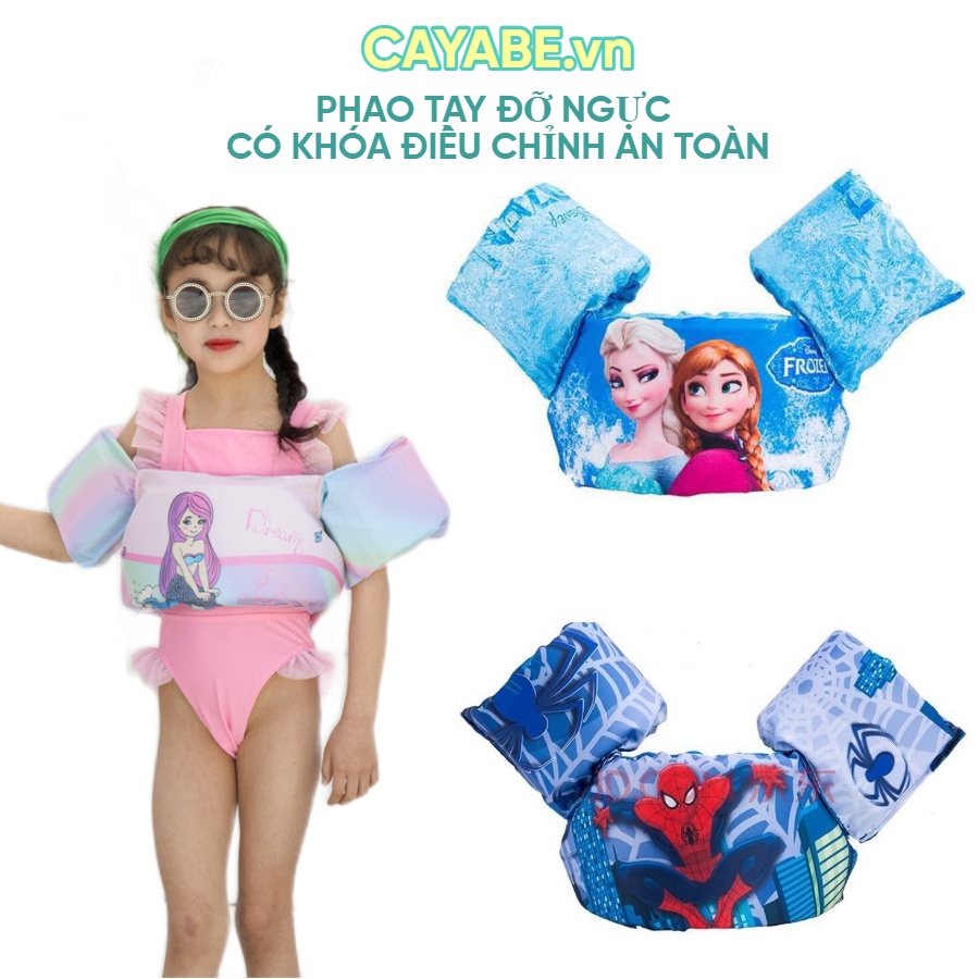 Phao bơi cho bé CAYABE  ngựa Pony, công chúa Elsa, heo Peppa, người nhện Spiderman