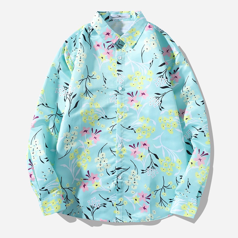 Áo sơ mi dài tay màu nhuộm thời trang cho nam 10 mẫu tùy chọn size M-3XL