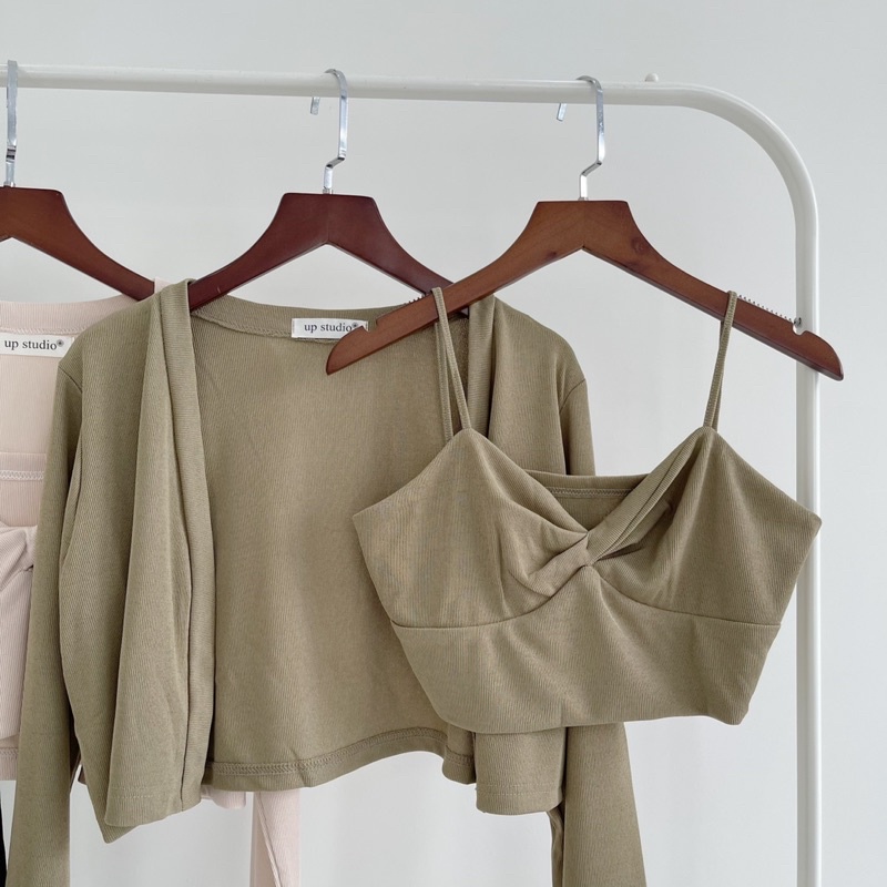 Set Áo Xoắn Ngực Đủ Màu