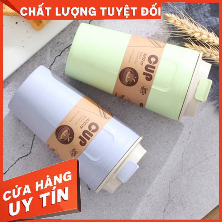 HÀNG CAO CẤP -  Cốc giữ nhiệt lúa mạch cao cấp chống tràn 420ml an toàn sức khỏe  - Hàng Cao Cấp