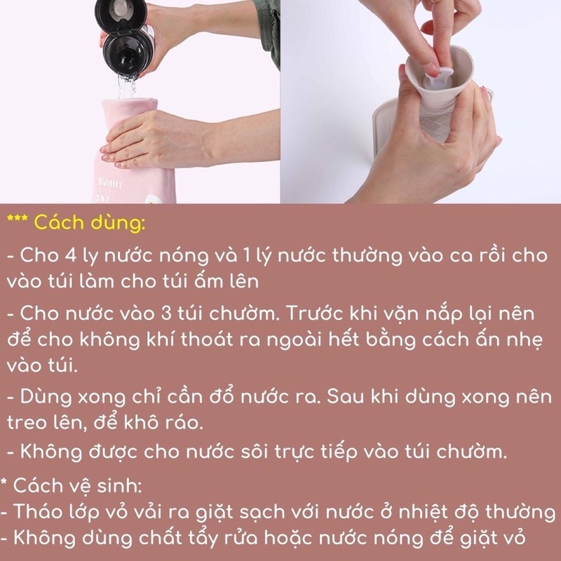 TÚI CHƯỜM GIẢM ĐAU BỤNG KINH 350ML