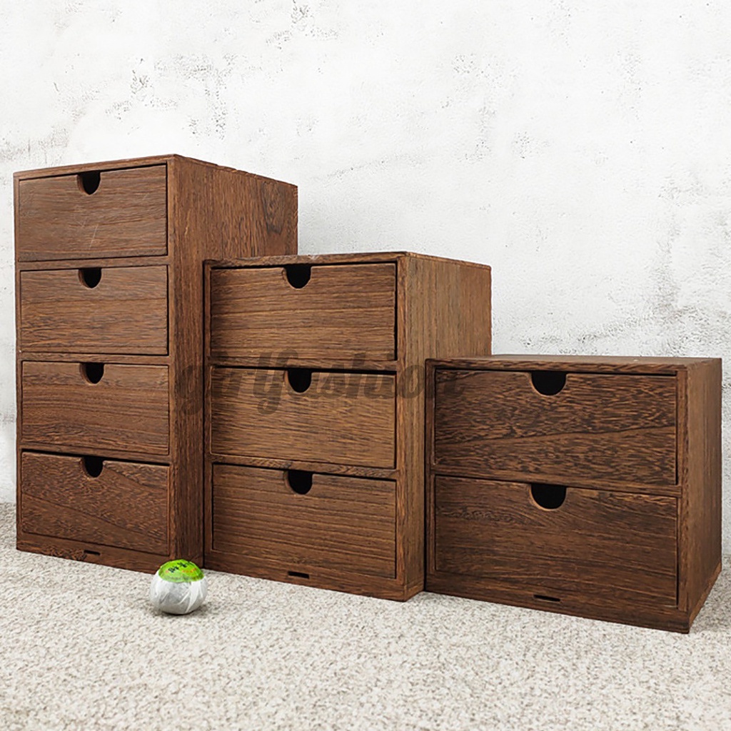 ☫☼❍Tủ Gỗ Đựng Đồ Đa Năng Phong Cách Retro