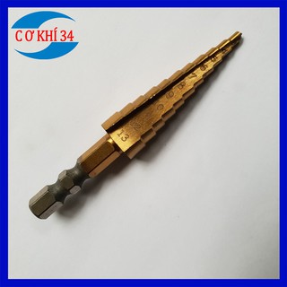 Mũi khoan hình tháp, bước, nón hss 4241 3-13mm khoan sắt, nhôm, tôn