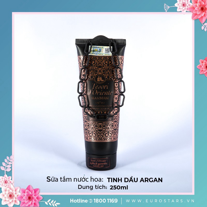 [CHINH HÃNG]Sữa tắm Tesori d'Oriente Hammam Tinh Dầu Argan 250ml/ 300ml/ 500ml- Italia