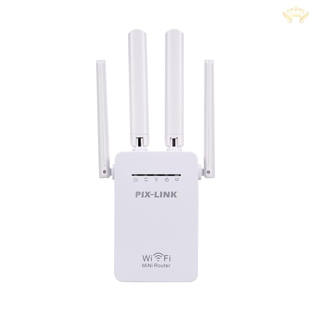 Mới Thiết Bị Khuếch Đại Tín Hiệu Wifi Không Dây 300mbps Kèm 4 Ăng Ten Phích Cắm Eu | WebRaoVat - webraovat.net.vn