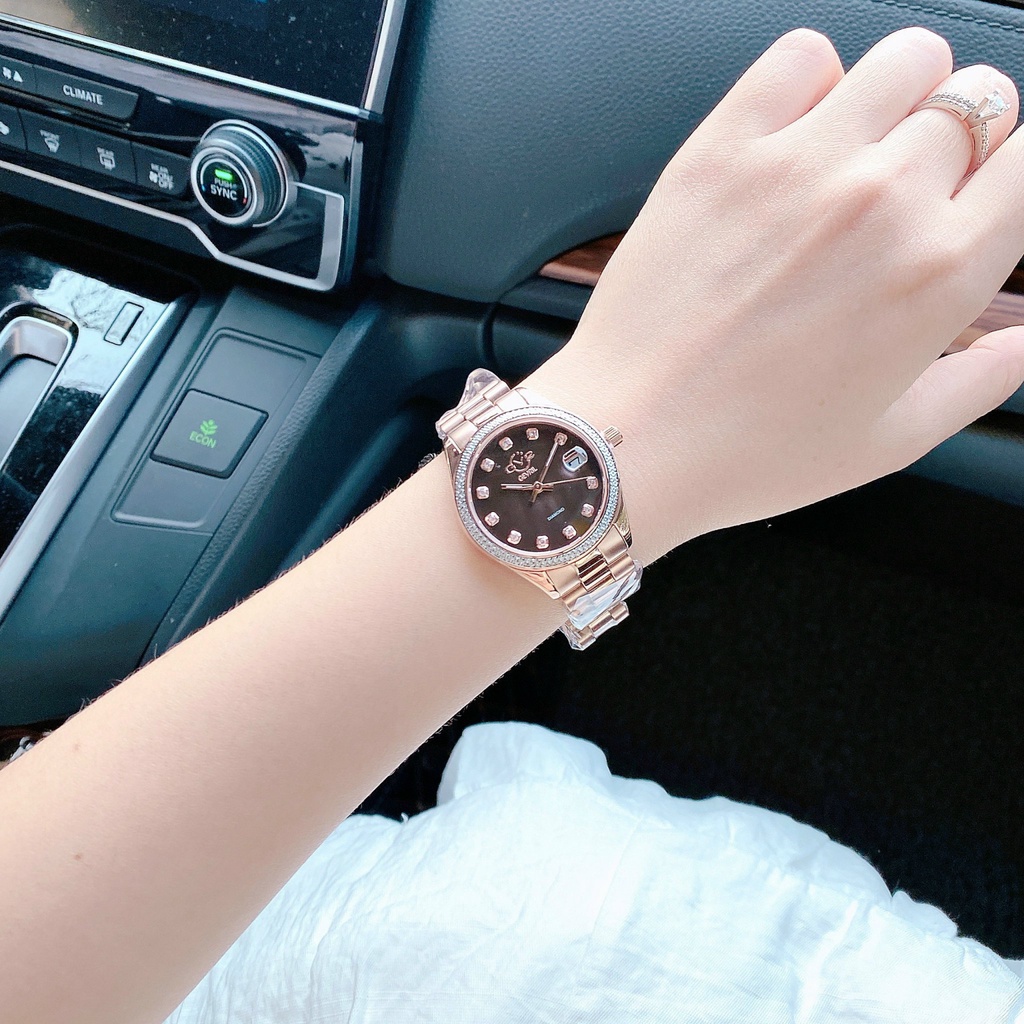 Đồng Hồ Nữ Gv2 By Gevril Turin Quartz Diamond Ladies Watch 12420B