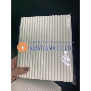 100 Ống hút giấy trắng Phi 6 Cao cấp - OHG.T06