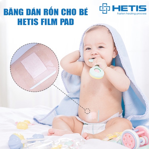 Hộp 25 Hoặc 50 Miếng Dán Rốn Cho Trẻ Tắm HETIS FILM PAD Giúp Bảo Vệ Vết Thương bảo vệ chống thấm nước