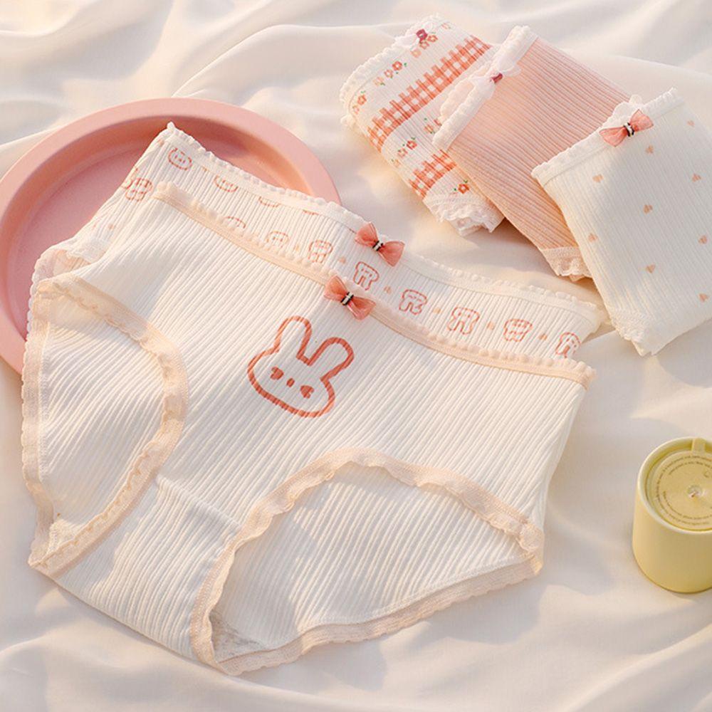 Quần Lót Cotton Lưng Vừa Thoải Mái Thời Trang Cho Nữ M-XL