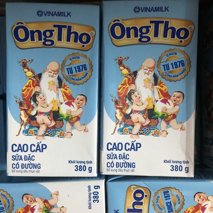 [SỮA ĐẶC CÓ ĐƯỜNG] Sữa đặc Ông Thọ chữ xanh - Dạng hộp giấy 380g (DATE T7/2022)