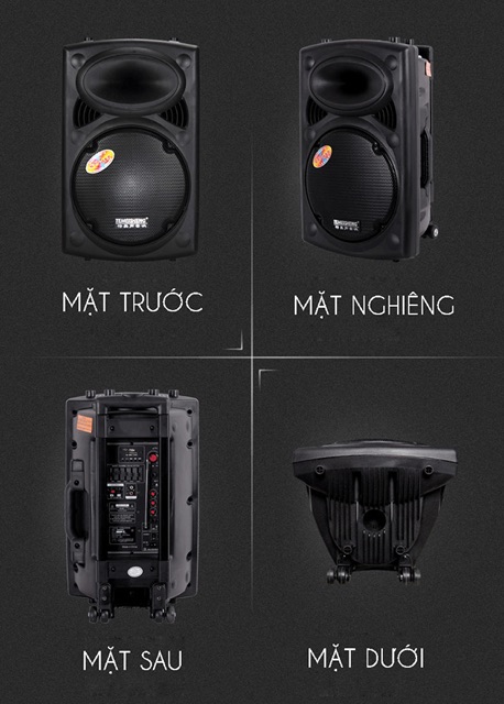 LOA KÉO TEMEISHENG DP-297L loại 3 tấc- LOA KÉO DP-297 KÈM 2 MIC - LOA KÉO KARAOKE CÓ BÌNH ÁC QUY HÁY KARAOKE ĐƯỢC LÂU .