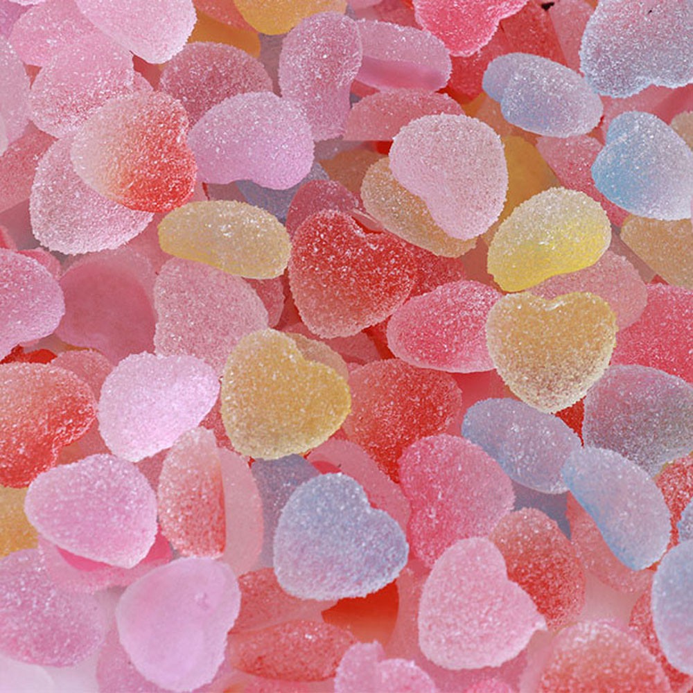 Set 10 Phụ Kiện Trang Trí Hình Trái Tim Nhiều Màu Sắc