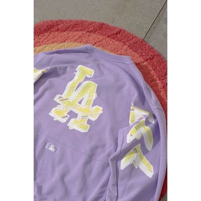 Áo Nỉ Dài Tay MLB Logo To Họa Tiết In