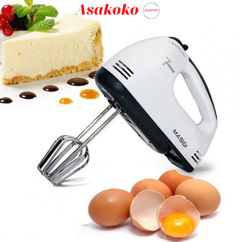 Máy đánh trứng cầm tay cao cấp,có 7 cấp độ,máy đánh trứng cầm tay mini trộn bột kèm 04 que trộn INOX