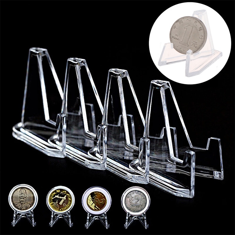 Giá đỡ trưng bày tiền xu/ trưng bày mini bằng nhựa acrylic trong suốt