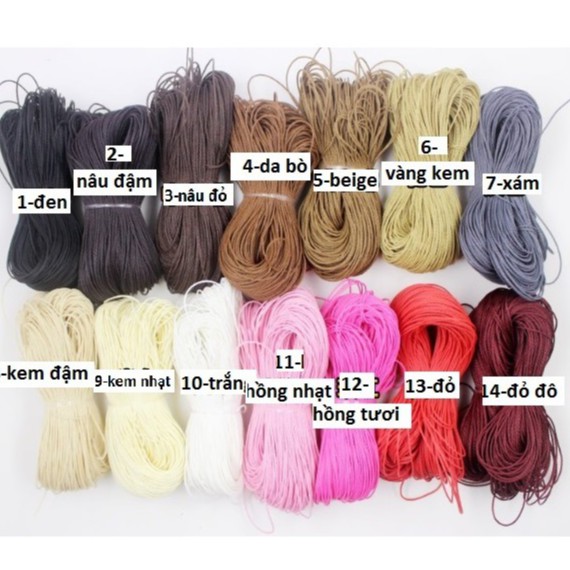 10m dây sáp wax đài loan 1/1.5mm đan vòng