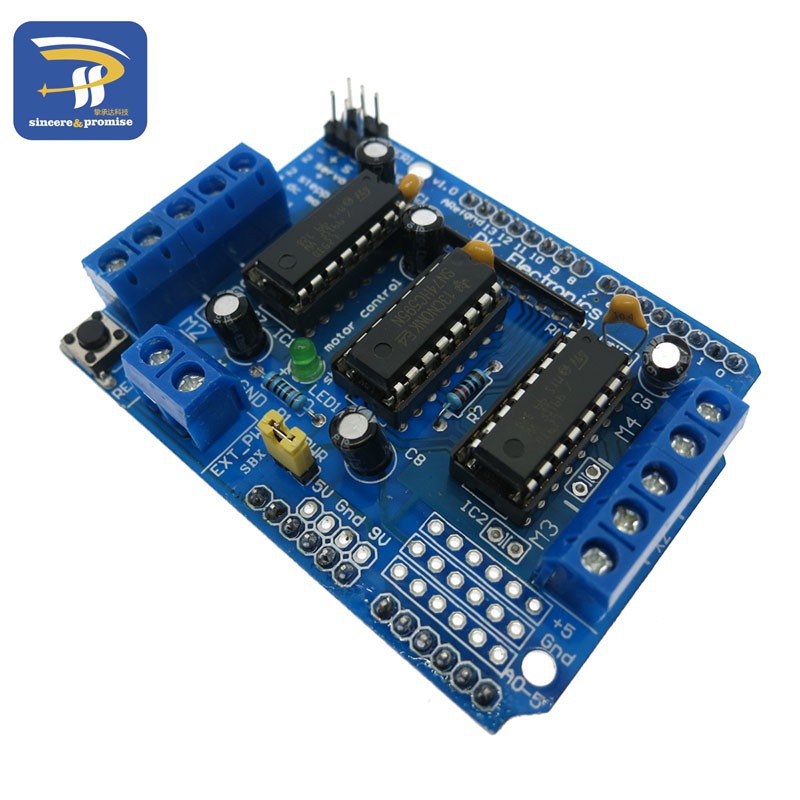 Bo Mạch Mở Rộng Điều Khiển Động Cơ L293D Cho Arduino Duemilanove