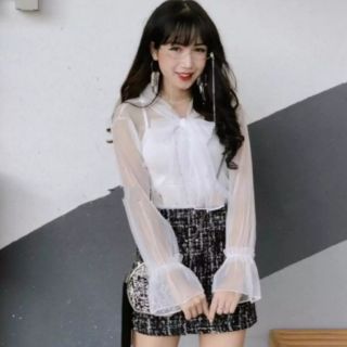 Áo lưới cột nơ form 52 kg trở lại