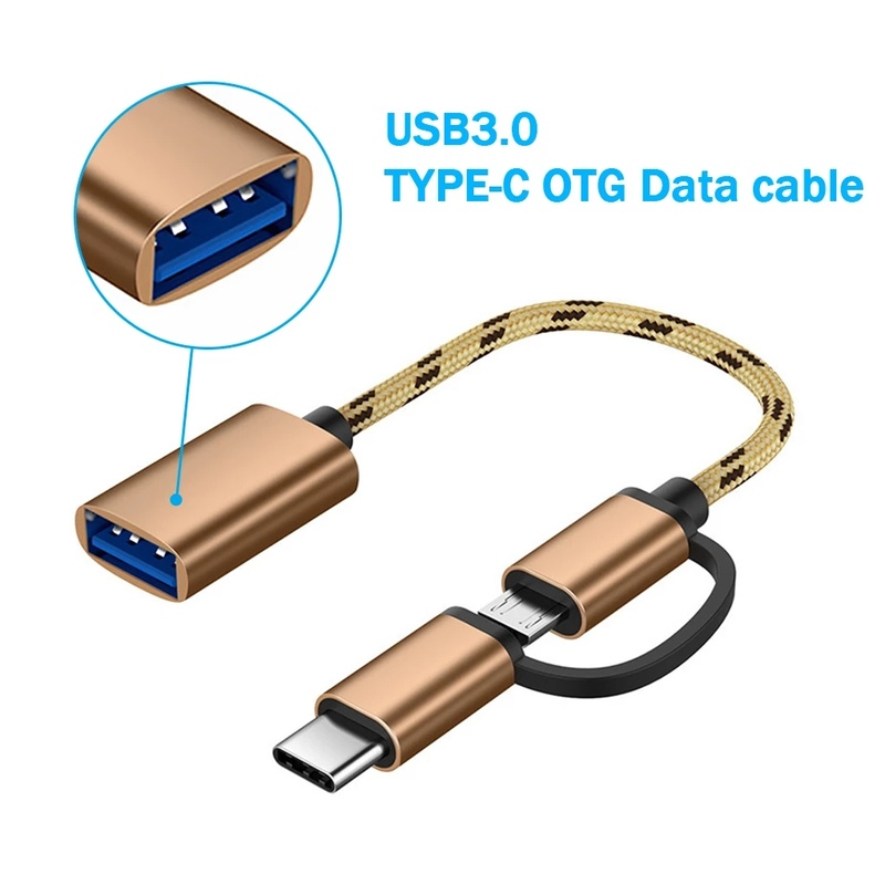 Cáp Chuyển Đổi 2 Trong 1 Type C Sang Usb 3.0 Cho Android