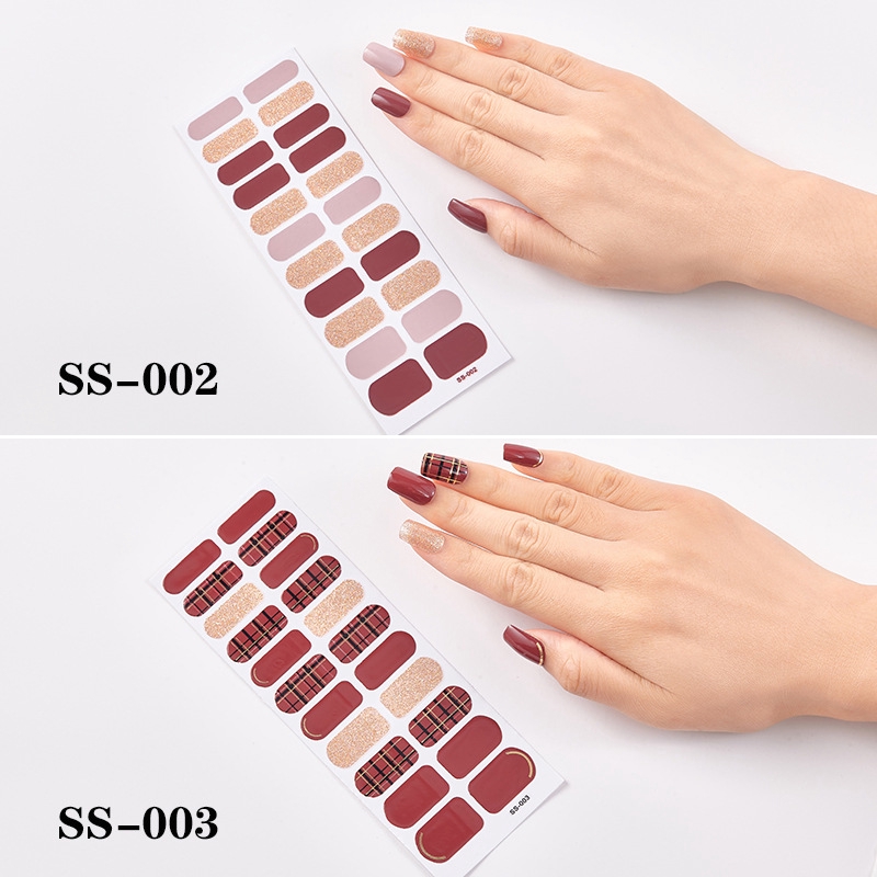 Set 22 nhãn dán móng tay 3D nhiều phong cách tùy chọn Ss001-020