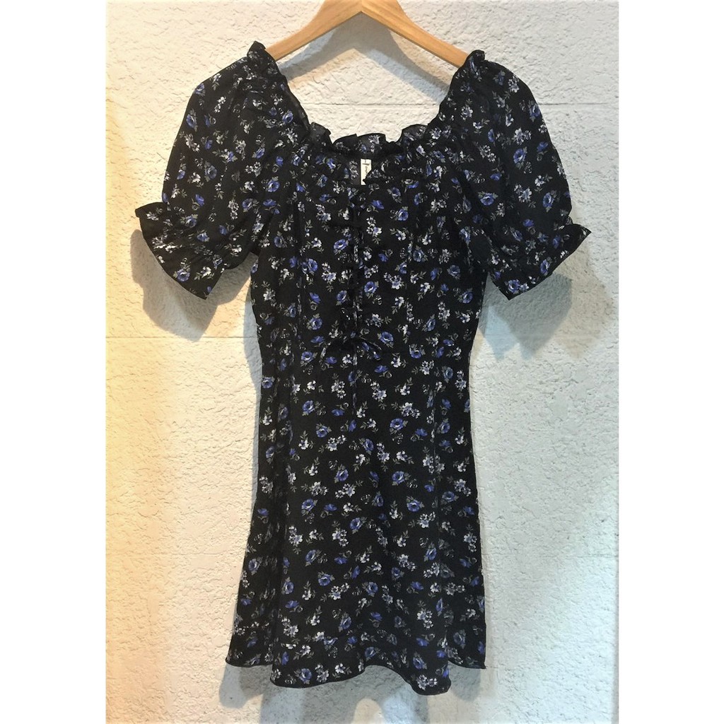 Đầm hoa đen retro DD079 | BigBuy360 - bigbuy360.vn