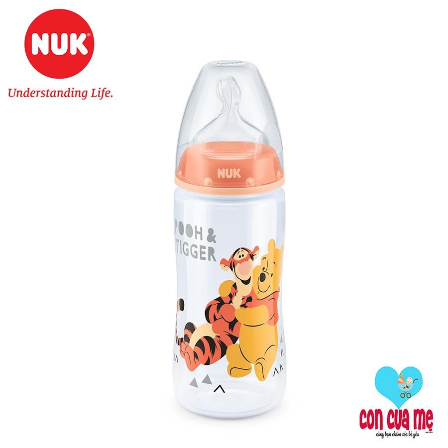 [Chính hãng có tem PP] Bình sữa NUK PP Disney Mickey 150-300ml núm ti Silicone