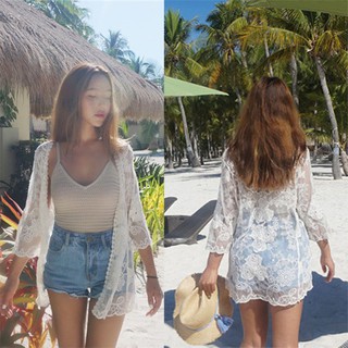 Có sẵn áo khoác lưới kimono đi biển siêu đẹp