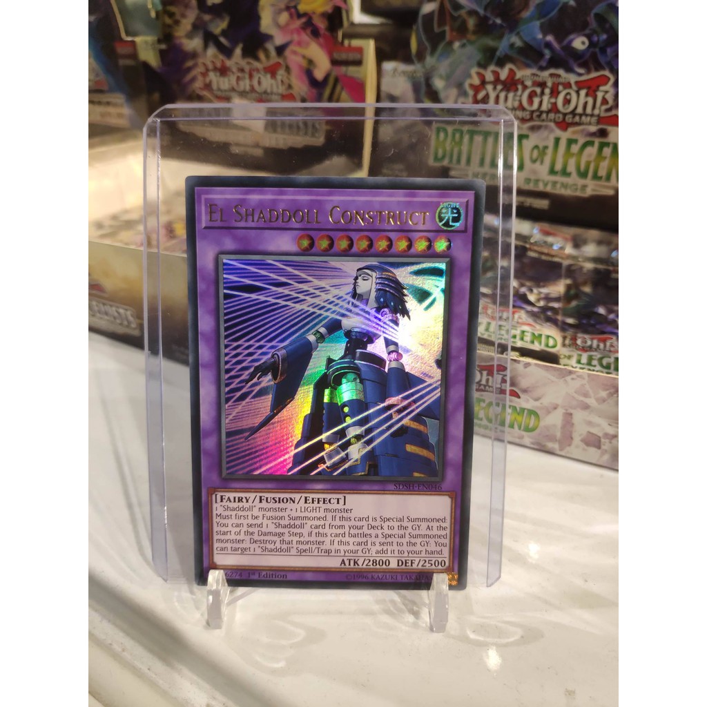 Lá bài thẻ bài Yugioh El Shaddoll Construct – Ultra Rare - Tặng bọc bài nhựa bảo quản