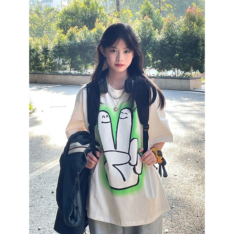 NRVP Áo Thun Tay Ngắn Cổ Tròn Thời Trang Mùa Hè Phong Cách Hàn Quốc Mới