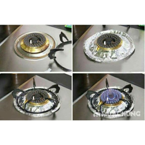 Combo 10 Miếng Lót Bạc Bếp Ga Ngăn chắn dầu mỡ (chuyên sỉ)
