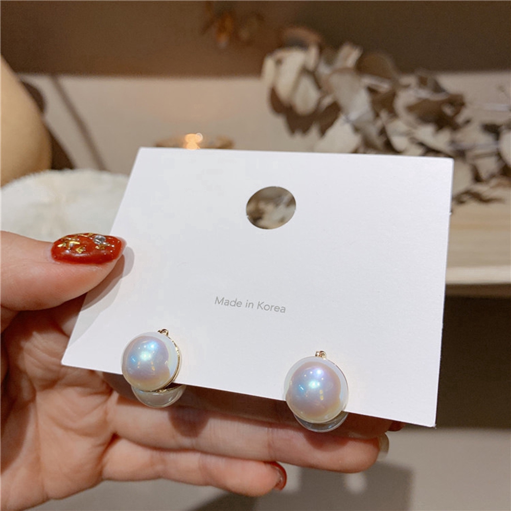 Cod Qipin Khuyên tai đính ngọc trai nhân tạo phong cách Hàn Quốc