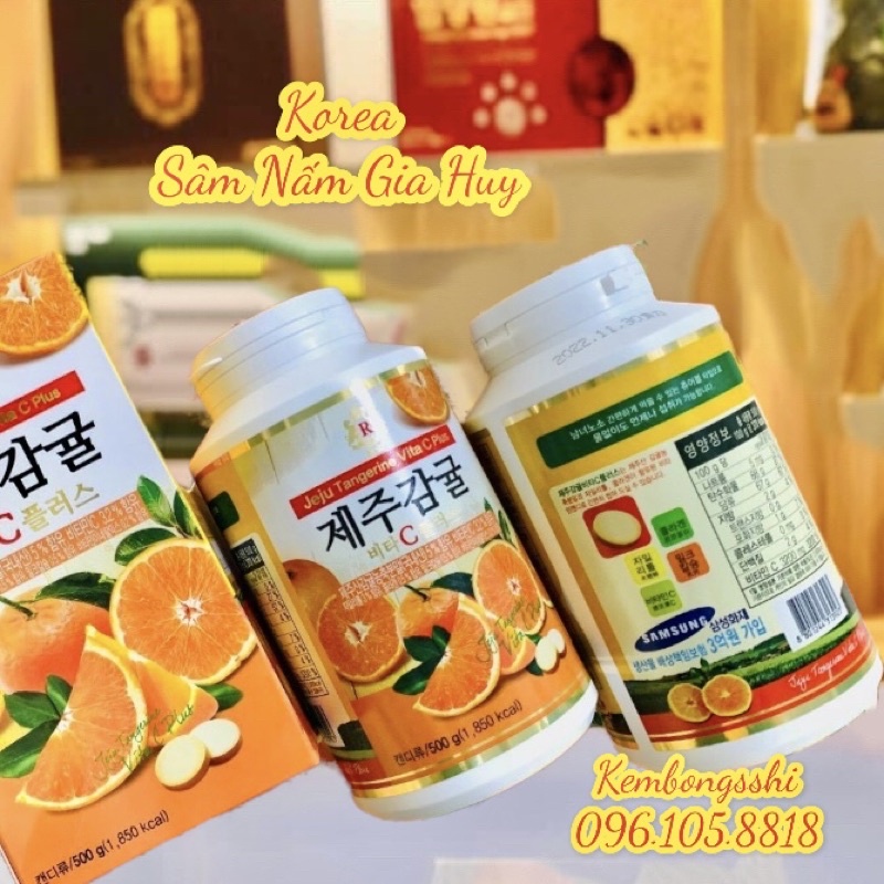[DATE MỚI NHẤT] [HỘP TO 500gr] Viên Ngậm VITAMIN C JEJU Hàn Quốcc