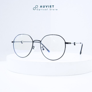 Gọng Kính Cận Kim Loại Form Tròn B2020 ( Tặng Hộp Khăn)