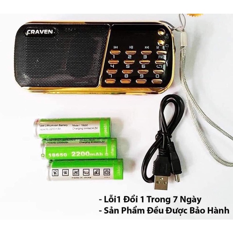 Loa Tắm Tiếng Anh CRAVEN 3 Pin